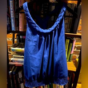 Braided royal blue top